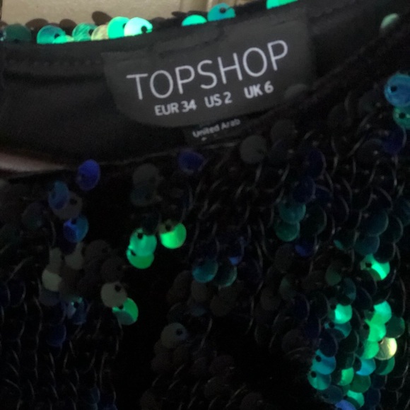 Top shop green sequin dress - Picture 4 of 4